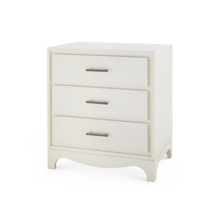 Barrett 3-Drawer Side Table Sand White
