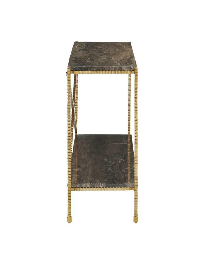 Flying Marble Gold Console Table
