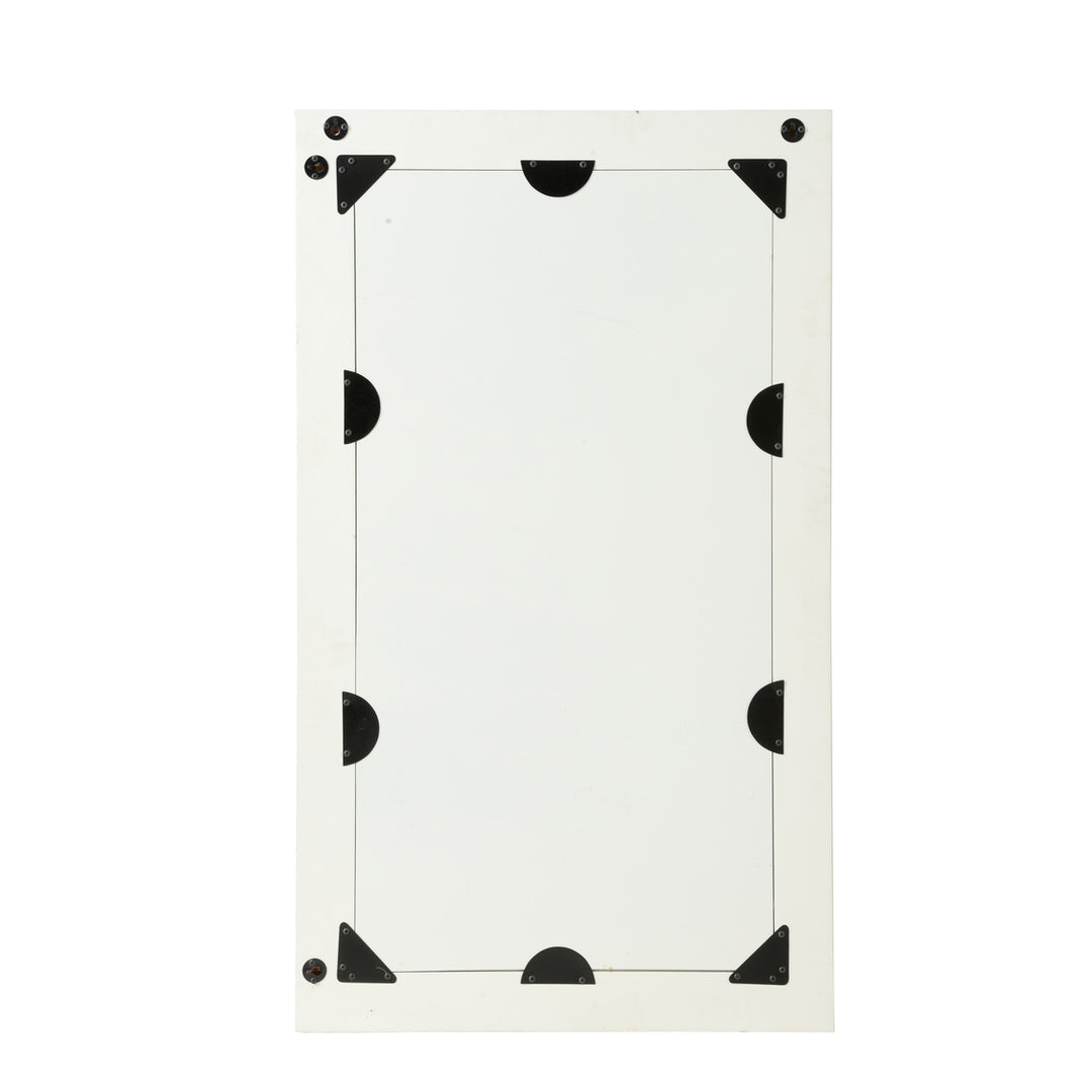 Wood Inlay Floral Mirror