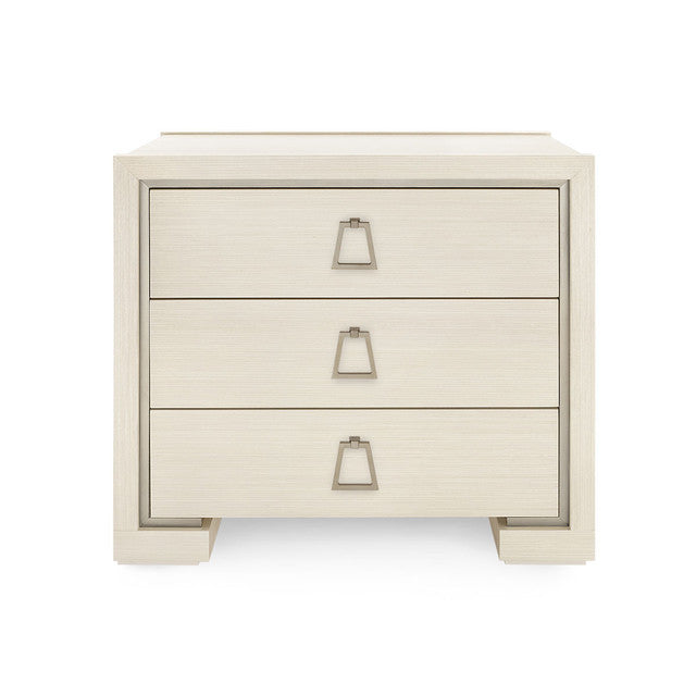 Blake 3-Drawer Side Table Blanched Oak