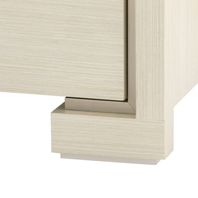 Blake 3-Drawer Side Table Blanched Oak