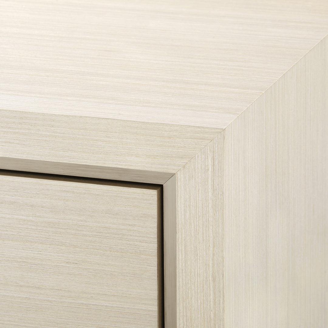 Blake 3-Drawer Side Table Blanched Oak