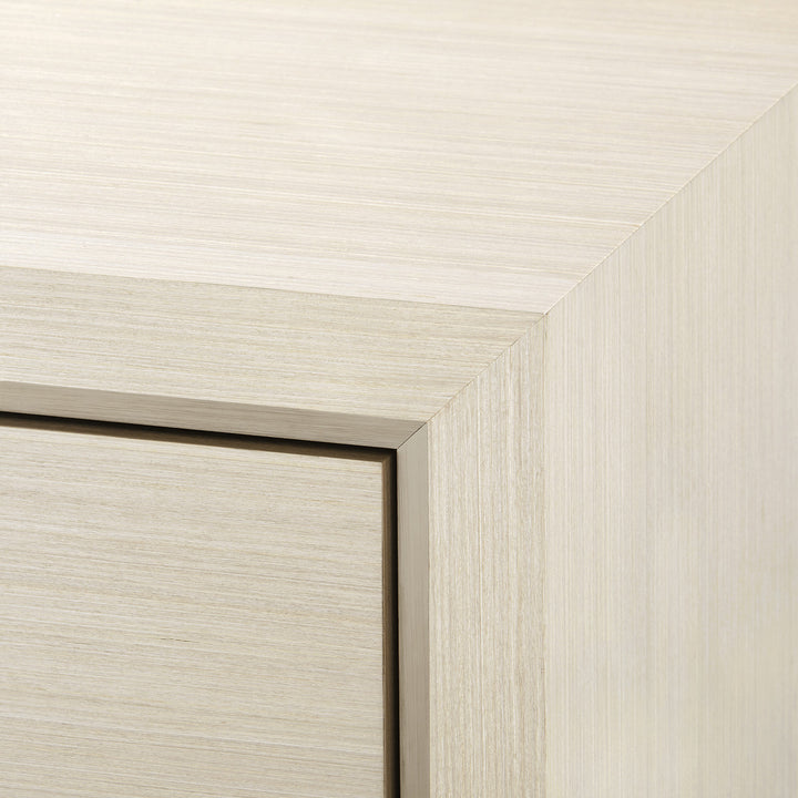 Blake 3-Drawer Side Table Blanched Oak