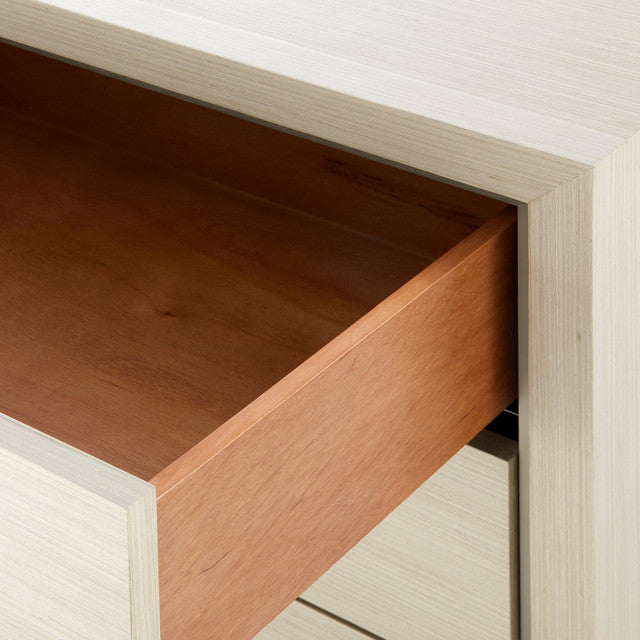 Blake 3-Drawer Side Table Blanched Oak