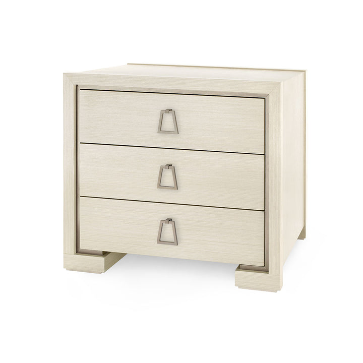 Blake 3-Drawer Side Table Blanched Oak