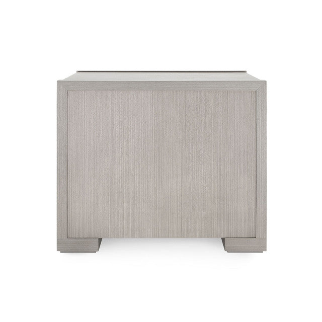 Blake 3-Drawer Side Table Taupe Gray