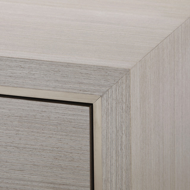 Blake 3-Drawer Side Table Taupe Gray