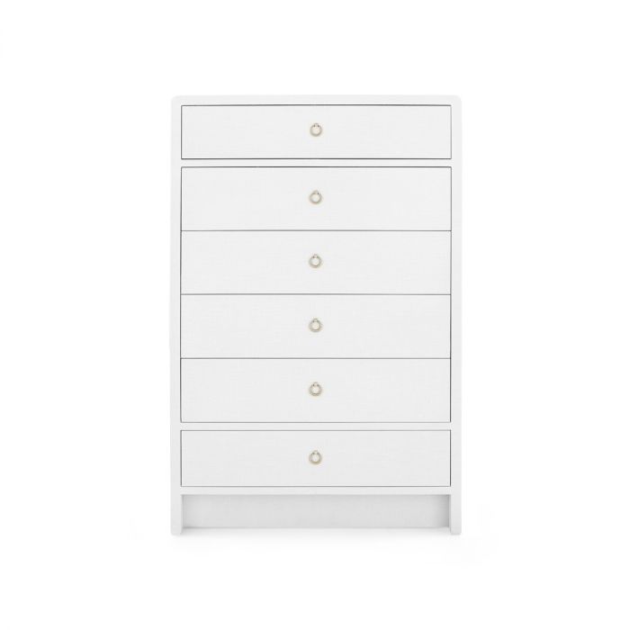 Bryant Tall 6-Drawer Dresser - Chiffon White