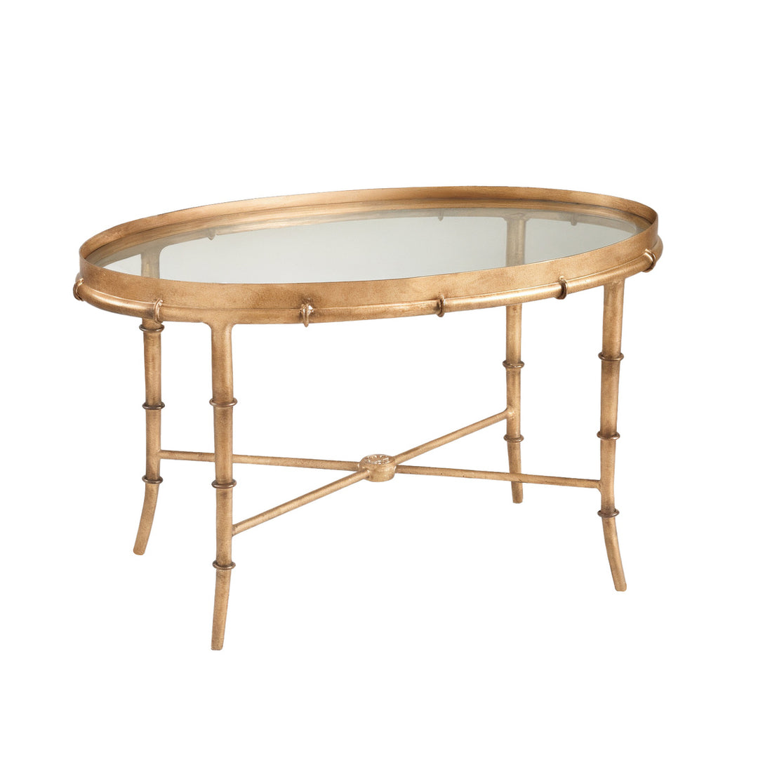Gold Bamboo Cocktail Table