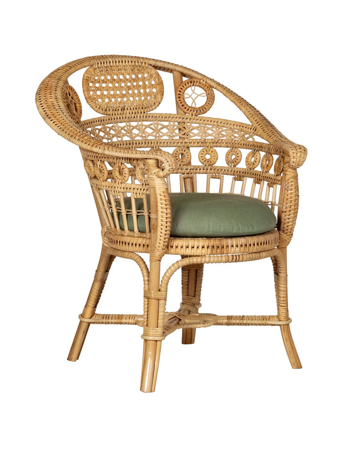 Eugenie Natural Armchair, Linho Loden