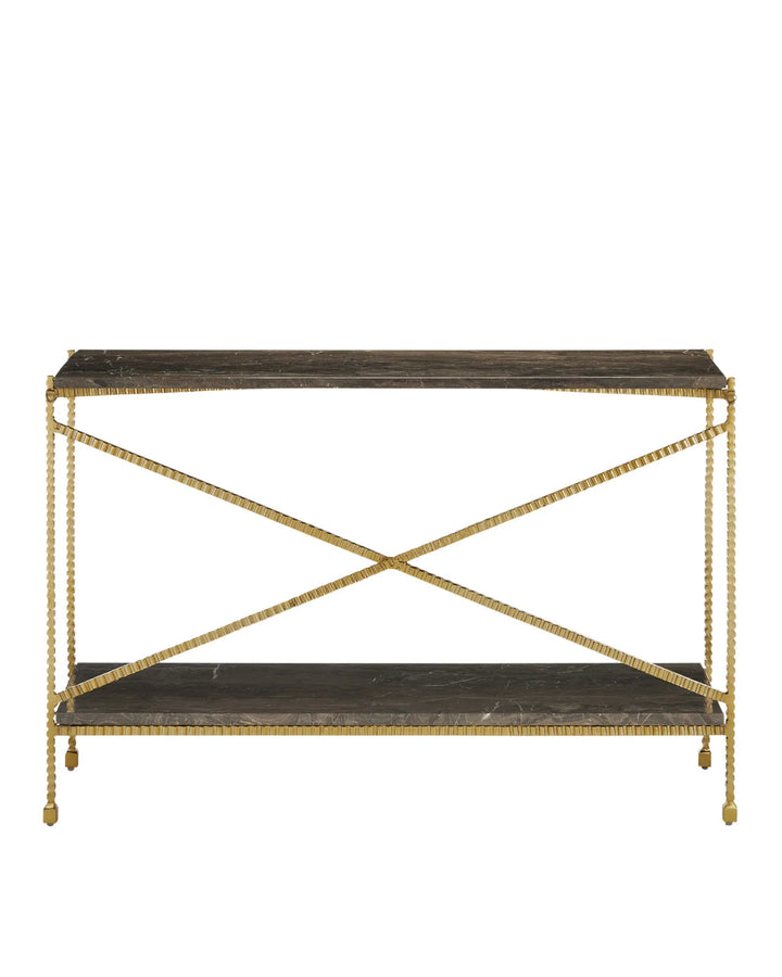 Flying Marble Gold Console Table