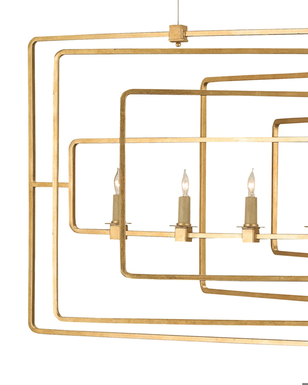 Metro Gold Rectangular Chandelier