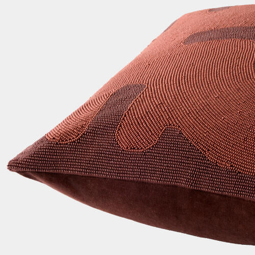 Carthago Beaded Pillow Key Rust