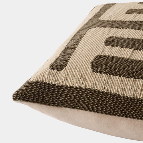 Carthago Beaded Pillow Latch Sepia