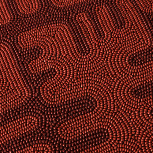 Duafe Beaded Pillow Rust