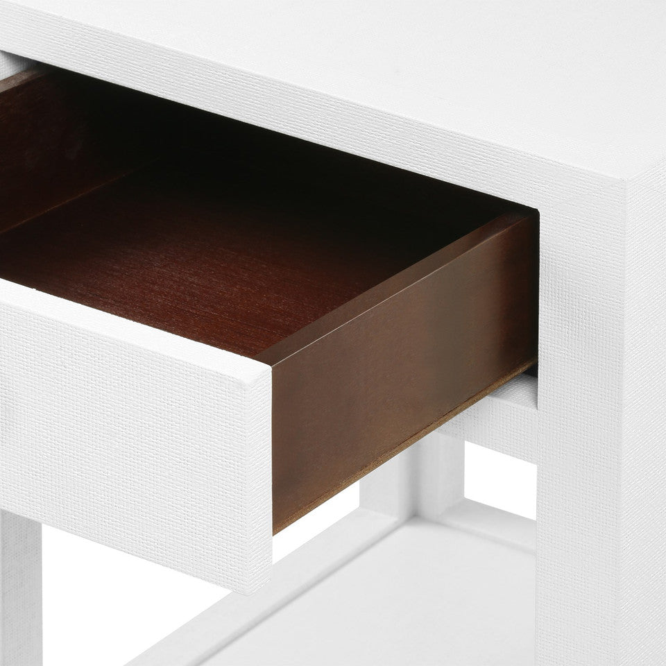Camilla 2-Drawer Side Table Chiffon White