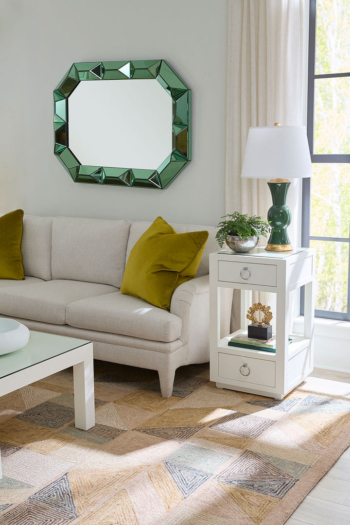Camilla 2-Drawer Side Table Chiffon White