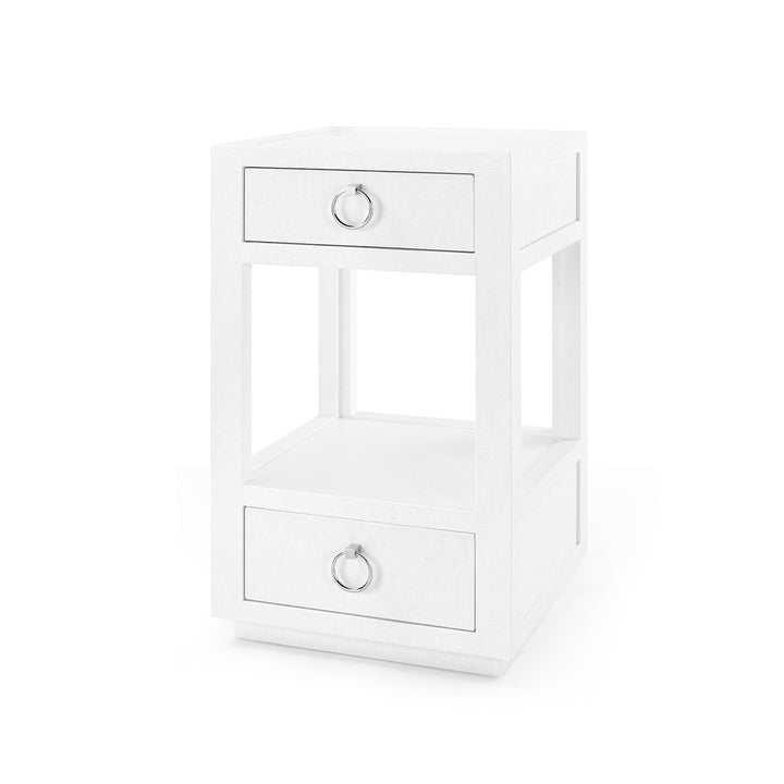 Camilla 2-Drawer Side Table Chiffon White
