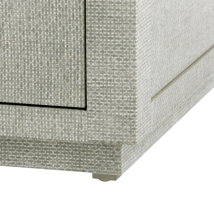 Camilla 2-Drawer Side Table Moss Gray Tweed