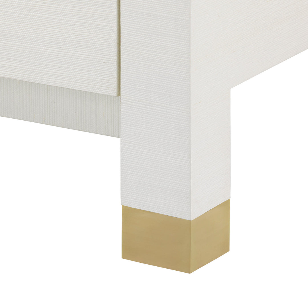 Camden 3-Drawer Side Table Sand White
