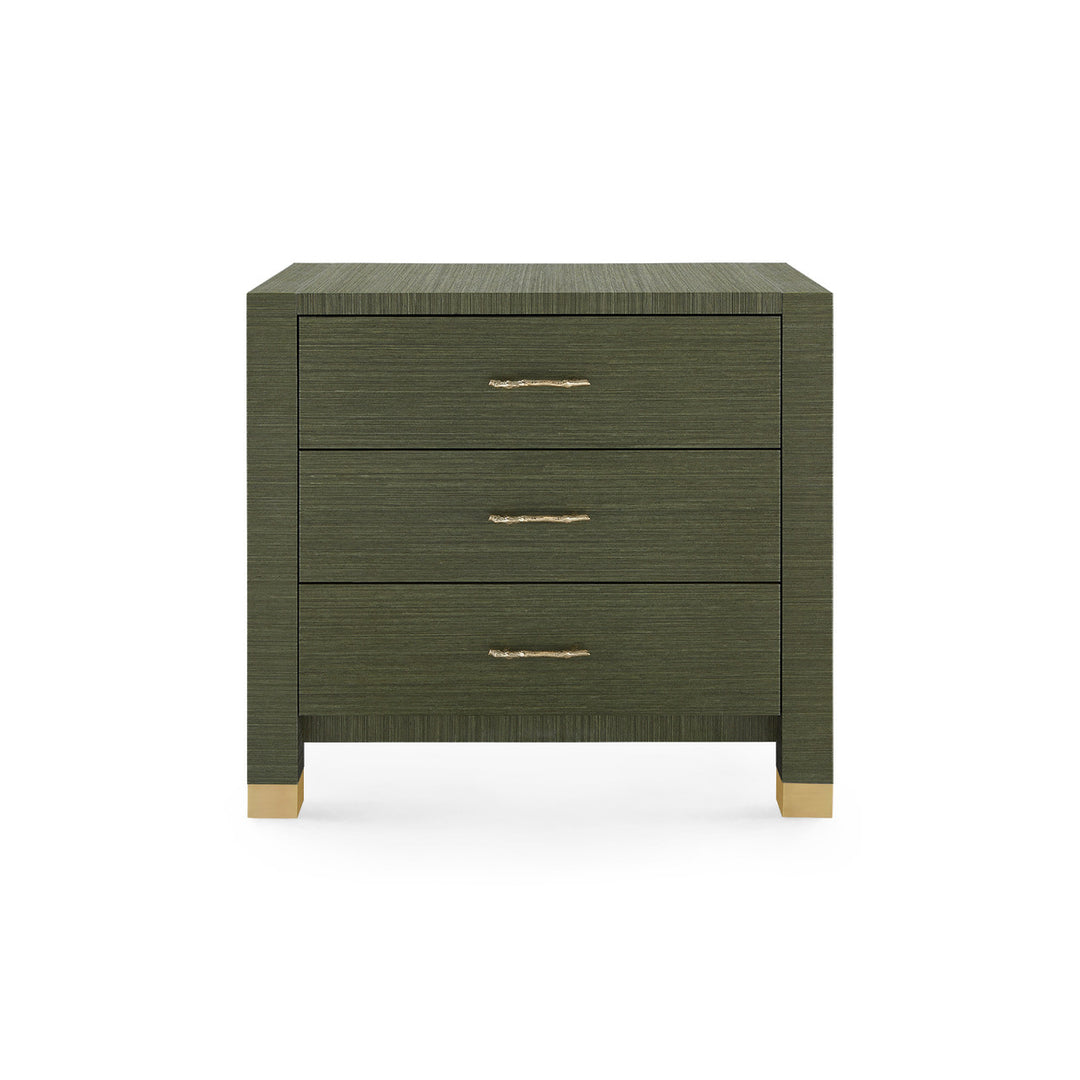 Camden 3-Drawer Side Table Deep Olive
