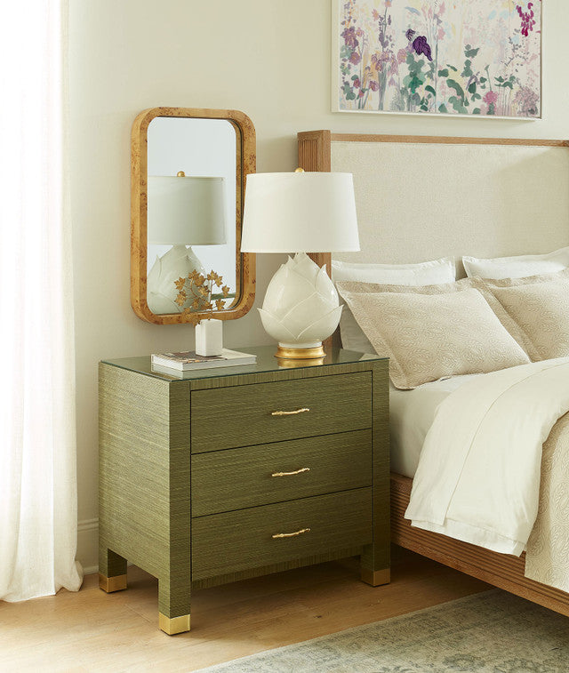 Camden 3-Drawer Side Table Deep Olive