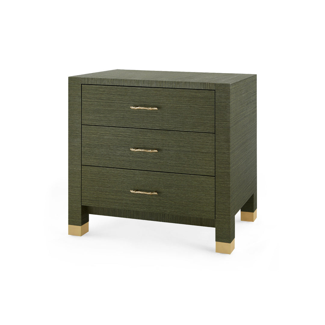 Camden 3-Drawer Side Table Deep Olive