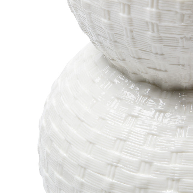 Charlotte Lamp with Shade 16-inch White Linen with Gold Blanc de Chine