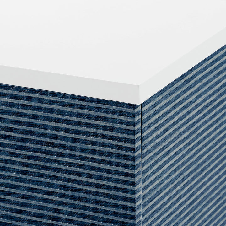 Cosmopolitan 6-Drawer &amp; 2-Door Cabinet - Navy Blue Pencil Stripe