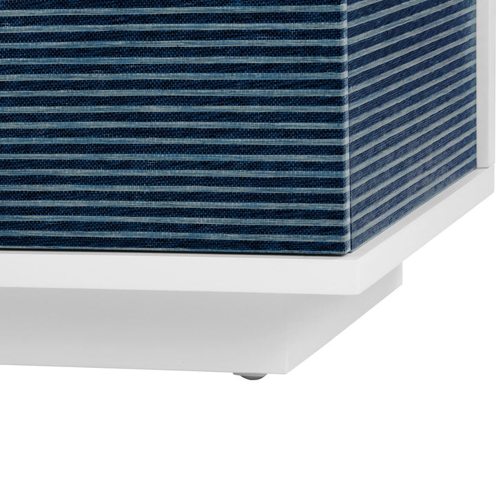Cosmopolitan 6-Drawer &amp; 2-Door Cabinet - Navy Blue Pencil Stripe