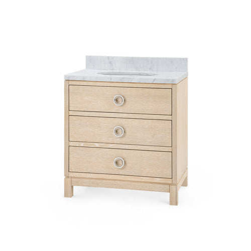 Caspian 2-Drawer 30" Bath Vanity Marble Top Sand