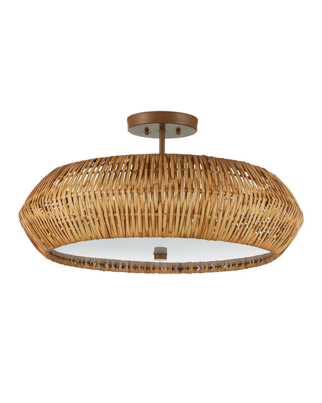 Antibes Natural Semi-Flush Mount