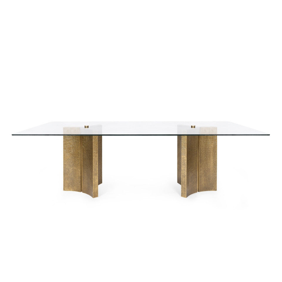 Damon Dining Table - Antique Brass