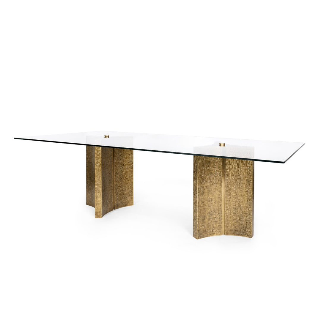 Damon Dining Table - Antique Brass