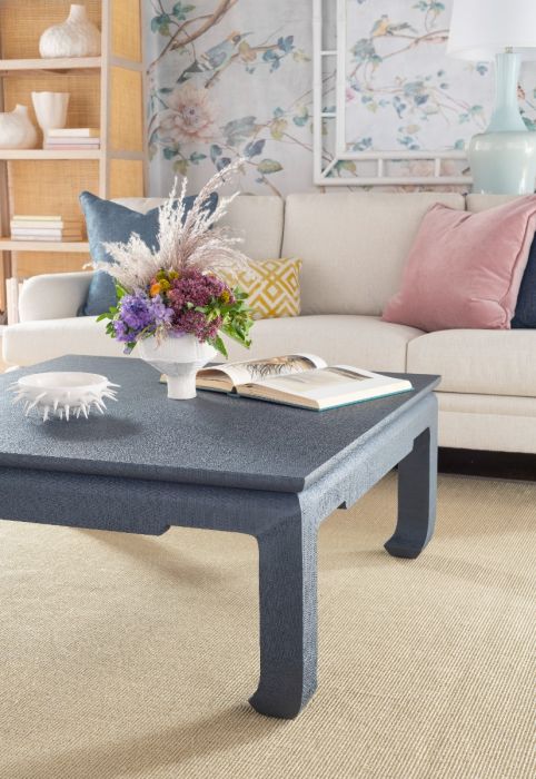 Bethany Large Square Coffee Table -  Storm Blue