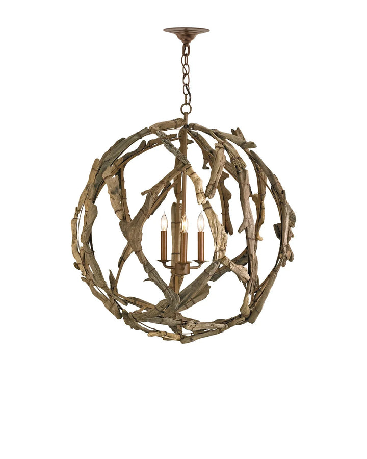 Driftwood Orb Chandelier