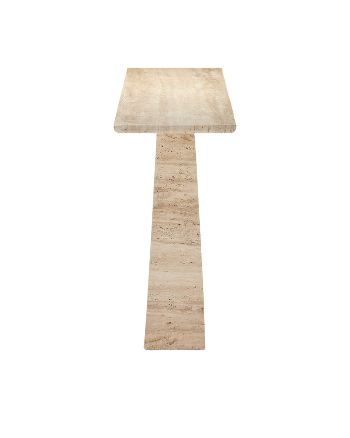 Demi Travertine Console Table Natural