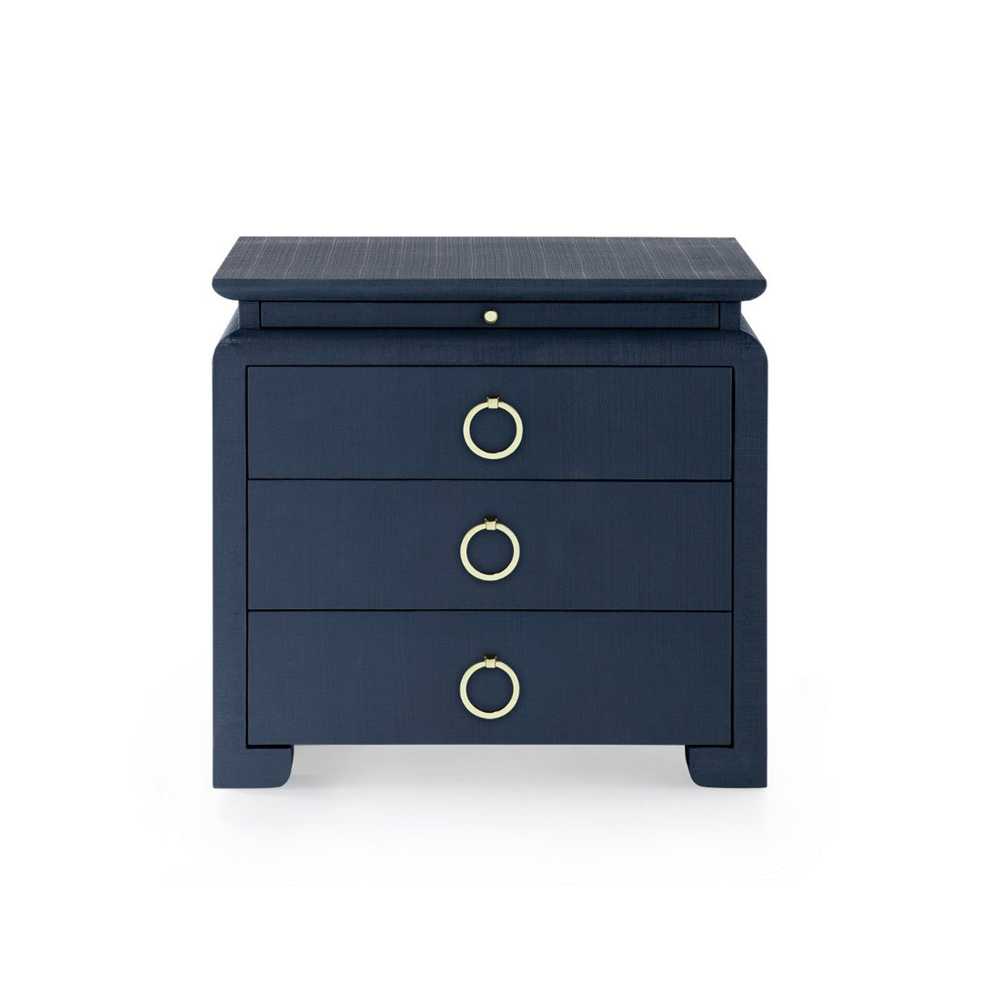 Elina 3-Drawer Side Table Storm Blue