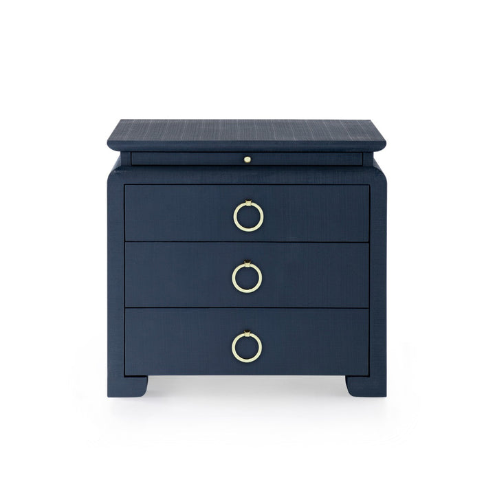 Elina 3-Drawer Side Table Storm Blue