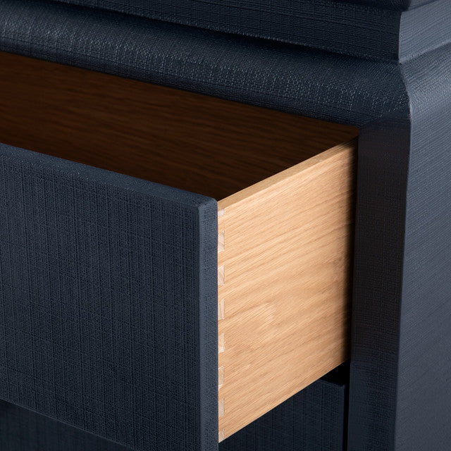 Elina 3-Drawer Side Table Storm Blue