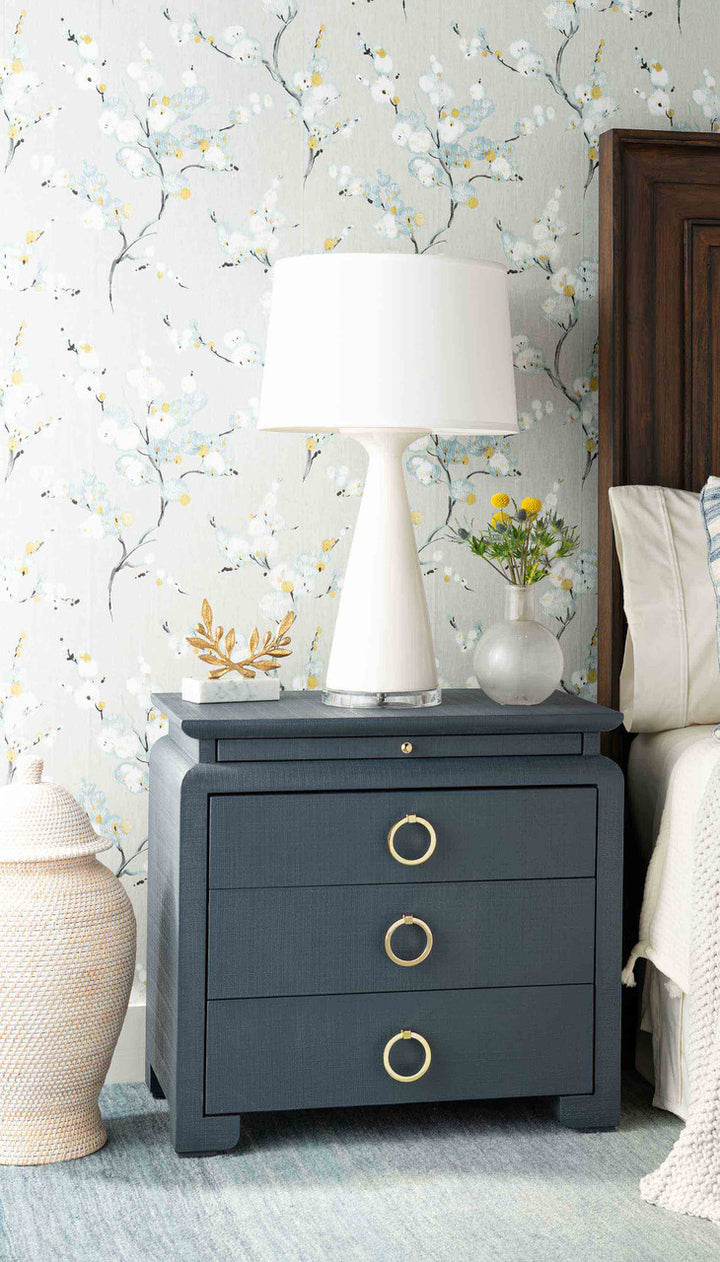 Elina 3-Drawer Side Table Storm Blue