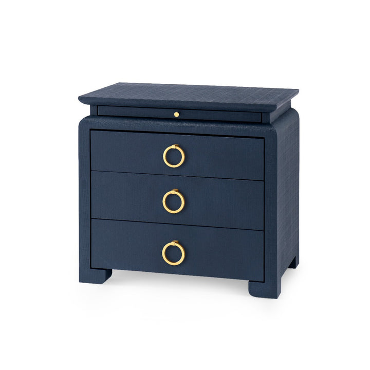 Elina 3-Drawer Side Table Storm Blue