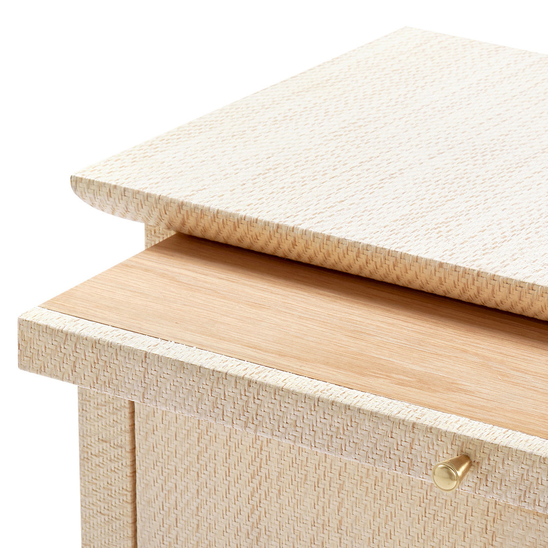 Elina 3-Drawer Side Table Natural Twill