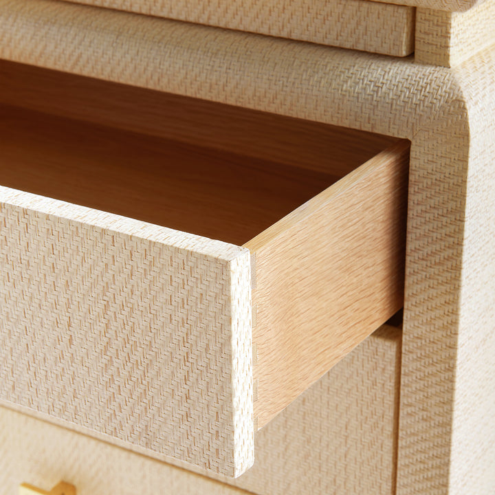 Elina 3-Drawer Side Table Natural Twill