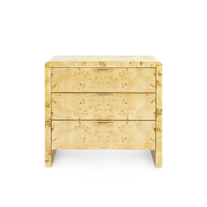 Emil 3-Drawer Side Table - Burl
