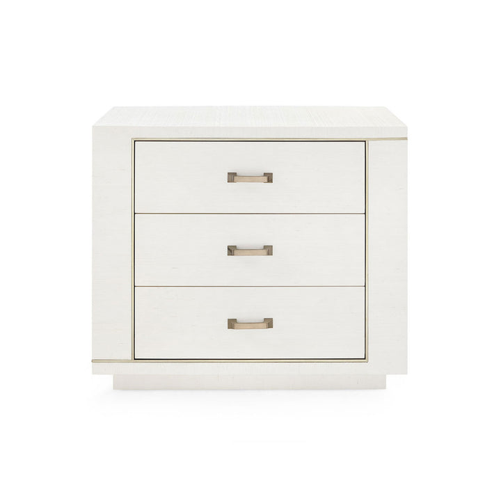 Ethan 3-Drawer Side Table Sand White
