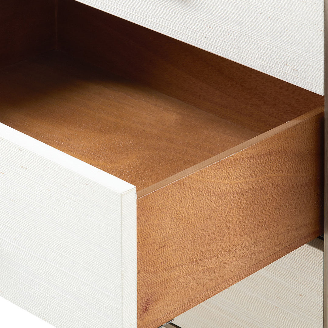 Ethan 3-Drawer Side Table Sand White