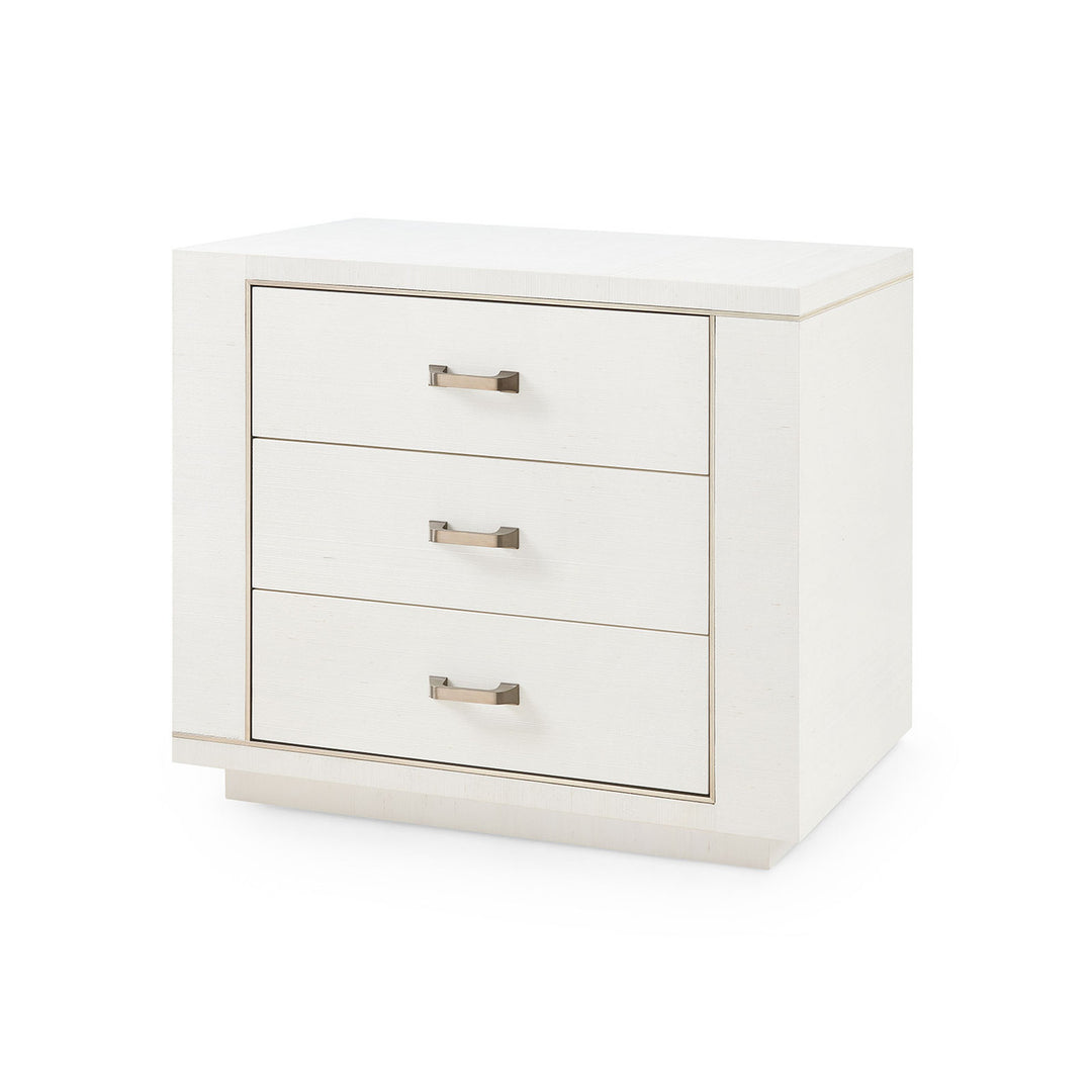 Ethan 3-Drawer Side Table Sand White