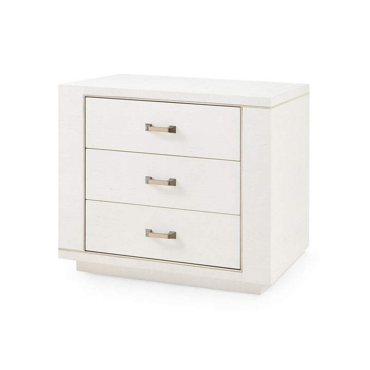 Ethan 3-Drawer Side Table Sand White