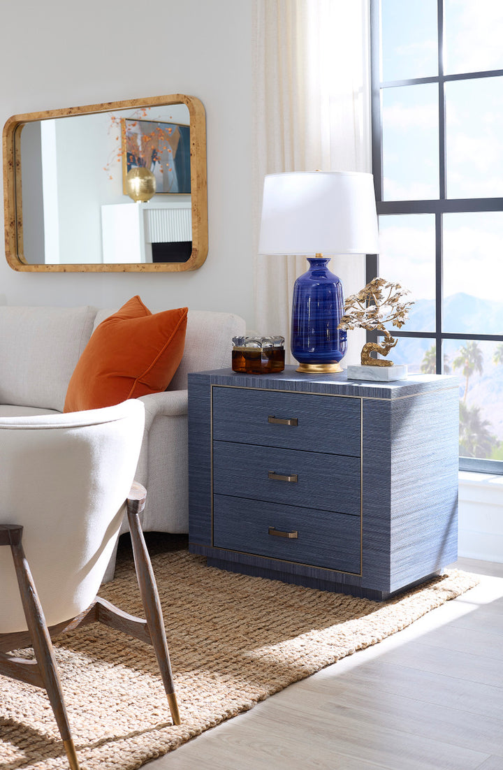 Ethan 3-Drawer Side Table Sand White